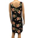 The Moon Vintage Pineapple Silk Black Hawaiian Floral Zip Sleeveless Dress Medium Photo 3