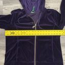 Ralph Lauren Lauren  Purple Velvet Long Sleeve Zip Front Hoodie Size Large Photo 12