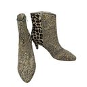 The Moon Matisse Walkin Boots Beige Cowhair Leopard Print Heeled Size 8 Photo 0