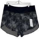 Athleta  Run With It Printed 3.5” Short Gray Black Digital Print Running Shorts Photo 0