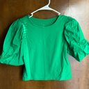 A New Day Green Puff Sleeve Top Photo 1