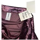 Abound New Nordstrom  Crushed Velvet Velour Mini Retro 90s Y2K Skirt Burgundy XXS Photo 10