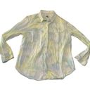 Pilcro  womens XL Anthropologie tye dye button up shirt casual cute long sleeve Photo 1