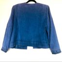 Dress Barn NWOT  Blue Embroidered Faux Suede Open Jacket- Size XLP Photo 3