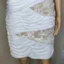 City Triangles Bodycon Strapless Ruffled Dress Gold White size XL Photo 3