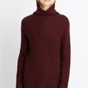 Vince  • Directional Rib Turtleneck Sweater burgundy maroon Wysteria cashmere Photo 0