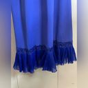 Vanity Fair Vintage  Beautiful Cobalt blue slip with lace trim with pleaded Photo 1