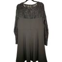 Tommy Hilfiger Lace Sleeve Fit & Flare Dress in Black Size 14 Photo 7