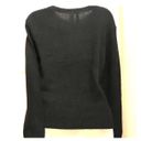 Divided H&M  Embellished Sequin Flip Color Spooky Eyes Fuzzy Sweater Black XS Photo 2