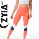 Zyia  Tangerine Angle Block Light n Tight Hi-Rise 7/8 Leggings‎ Size 14-16 Photo 1