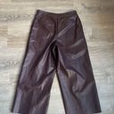 Jason Wu  Women's Faux Leather Croc Culotte Cropped Wide Leg Pants Photo 2