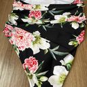 Cupshe one piece swimsuit halter tie black floral padded ruched women’s size XL Photo 6