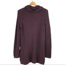 Anthropologie Anthro. Moth - Deep Plum High Low Step Hem Cowlneck Wool Blend Sweater - Small Photo 4