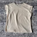 Edge Cream Blouse with Raw  on Neck Photo 0