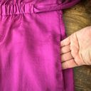 Banana Republic  Pink Silky Cap Sleeve Shirred Waist Side Tie Dress Pockets Sz 4 Photo 6