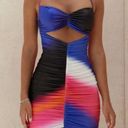 House Of CB  Saskia Multicolor Cut Out Mini Dress Photo 4