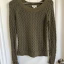 The Loft  by Ann Taylor olive semi sheer sweater women XS Photo 1