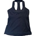 Lululemon  Flow Y Black Built-in Bra Athletic Tank Top Womens Size 10 Photo 0