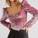 Free People  Bridgette Velvet Puff Sleeve Corset Photo 1