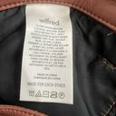 Wilfred  Aritzia Melina Brown High Rise Straight Leg Vegan Leather Pants size 12 Photo 2