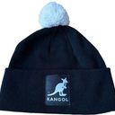 Kangol x H&M Beanie Pom Pom Black White Logo Knit Hat Ribbed Ski Cap Photo 0