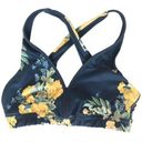 Joy Lab Navy Floral Criss Cross Strap Sports Bra Women's Sm Photo 0