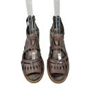 FREEBIRD by Steven Freebird Ponce Leather Laser Cut Block Heel Boho Distressed Sandals Brown Sz 6 Photo 2