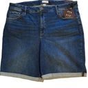 Ava & Viv NWT ~  Dark Wash Denim Blue Jean High Rise Shorts ~ Women's Plus 22W Photo 1