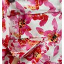 Isaac Mizrahi  Shorts Women 16 Pink Floral Water Color High Rise Stretch Tropical Photo 4