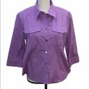 DKNY  size 14 cotton purple button down shirt. Photo 0