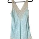 Vintage Val Mode Night Gown Nightie Sleep Dress Teal Lace Trim Size Medium Photo 6