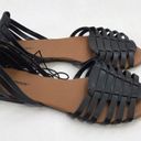 Arizona  Jean Co Womens Size 8.5 Basket Weave Black Sandals Photo 3