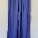 Everlane NEW The Satin High Rise Wide Leg Pull On Pants Cornflower Blue Photo 7