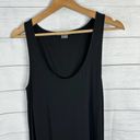 Vince  Womens size Large Scoop Neck Chambray Back Jersey Knit Black Maxi Dress Photo 4