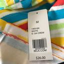 kim rogers  Crew Tee Top Relaxed Fit Medium Striped Photo 11