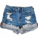 PacSun  Super Stretch Shortie Jean Shorts Blue Size 24 Photo 0