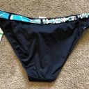 Jag jeans NEW NWT  Solid Black Blue White Belted Stripe Y2K Bikini BOTTOM Large Photo 7