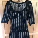 Gabby Skye black and cream striped sweater Dress size Medium Photo 1