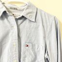 Tommy Hilfiger  Blue Button Down Business Casual Long Sleeve Blouse Size 6 Photo 1