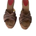 Christian Louboutin  Brown Esapdrille Sandals Wedges Size 39/9 Photo 3