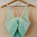 Free People  Crochet Knit Brami Tank Top | Mint / Ivory Combo | XS Photo 11