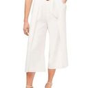 CeCe  Womens White Zippered Belted Gaucho Wear To Work Wide Leg Pants 6 (b13) Photo 0