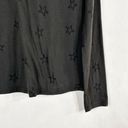 Rails  Medium Top Black Sheer Star Print Long Sleeve V Neck Cotton Women 1581 Photo 5