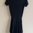 Wilfred Free  Aritzia Black Bair T-Shirt Dress Tie Front Wrap Short Sleeve Size S Photo 8