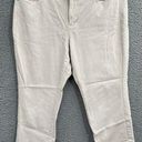 J.Jill  Denim jeans Women's 14P Cropped Authentic Fit Capri Beige Raw Hem Photo 0