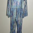 One Piece Iridescent Snakeskin 70s Disco  Jumpsuit Costume Photo 3