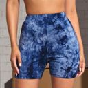 SheIn Blue Tie Dye Biker Shorts Photo 0