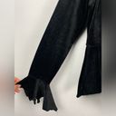 Tripp NYC  Black Velvet Elvira Goth Style Long Sleeve Corset Style Blouse Photo 1