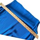 Eileen Fisher  Long Midi Dress 100% Silk Blue Tie Back Waist Split Women's Size S Photo 10