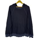 n:philanthropy  Penny Pullover Hoodie L Black Kangaroo Pocket Distressed Raglan Photo 1